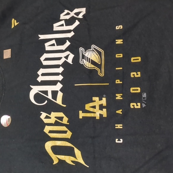 FANATICS Los Angeles Branded 2020 Dual City Champions Dos Angeles Shirt SZ large - Picture 8 of 8